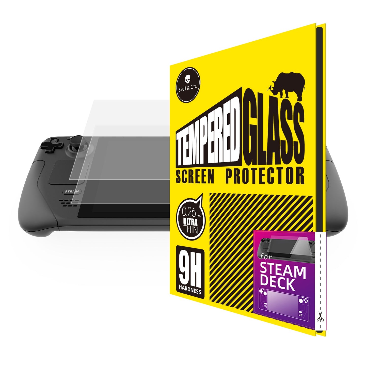 9H tempered glass protector pack of two for Steam Deck/OLED